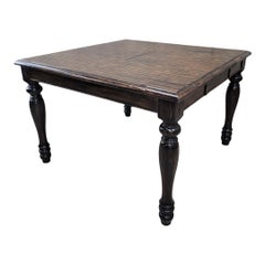 Vintage Rustic Town And Country Style Expanding Butterfly Farmhouse Table