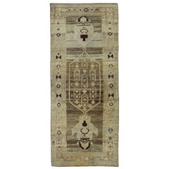 Tappeto persiano Bijar Small - Lana Marrone Avorio Design - 91204