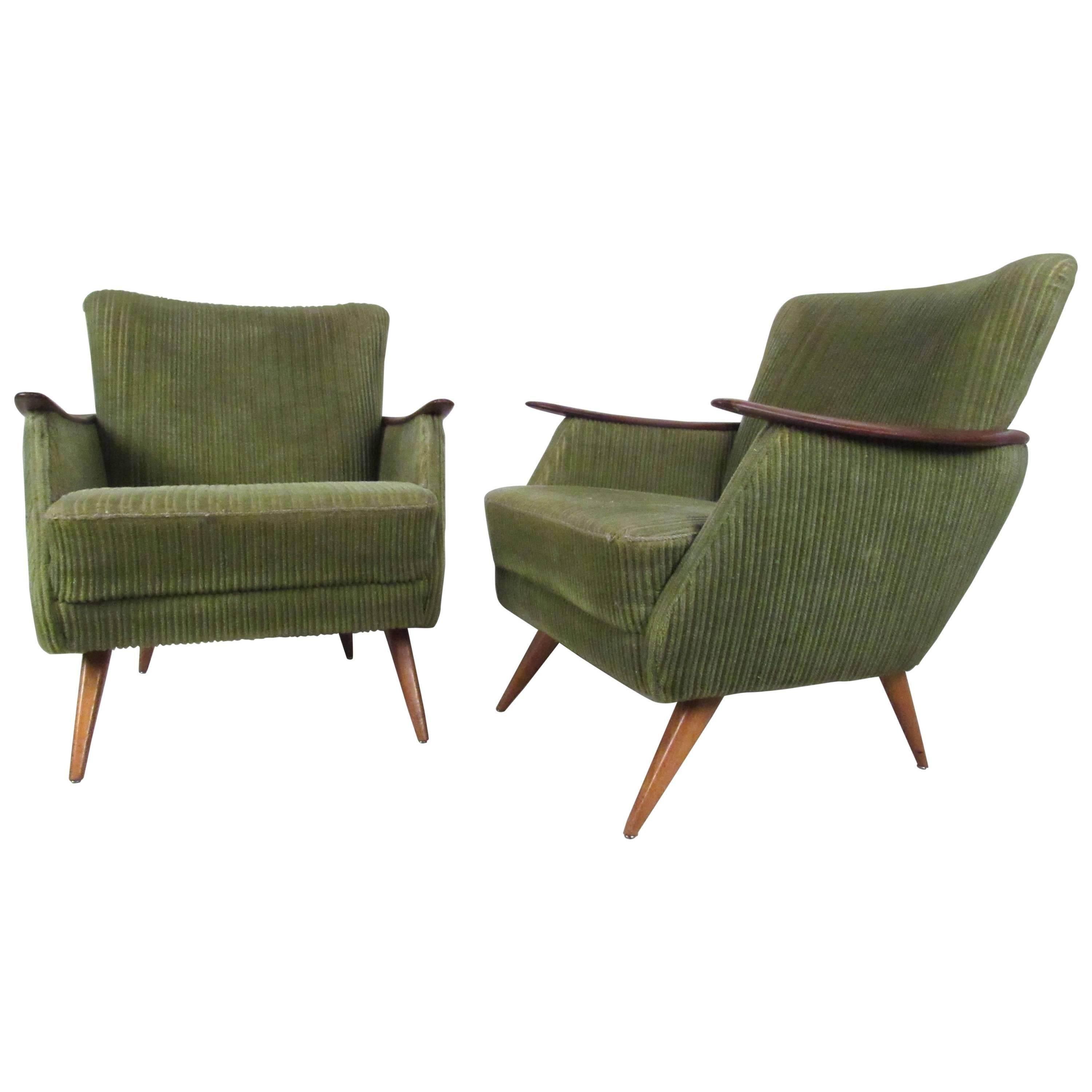 Unique Mid-Century Modern Danish Lounge Chairs