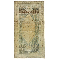 Alfombra Persa Bijar Small - Lana Azul Marrón Diseño Marfil - 91209