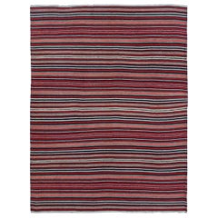 Tappeto persiano Jajim piccolo, circa 1910 - Lana Marrone Verde Avorio Rosa Rosso - 91306