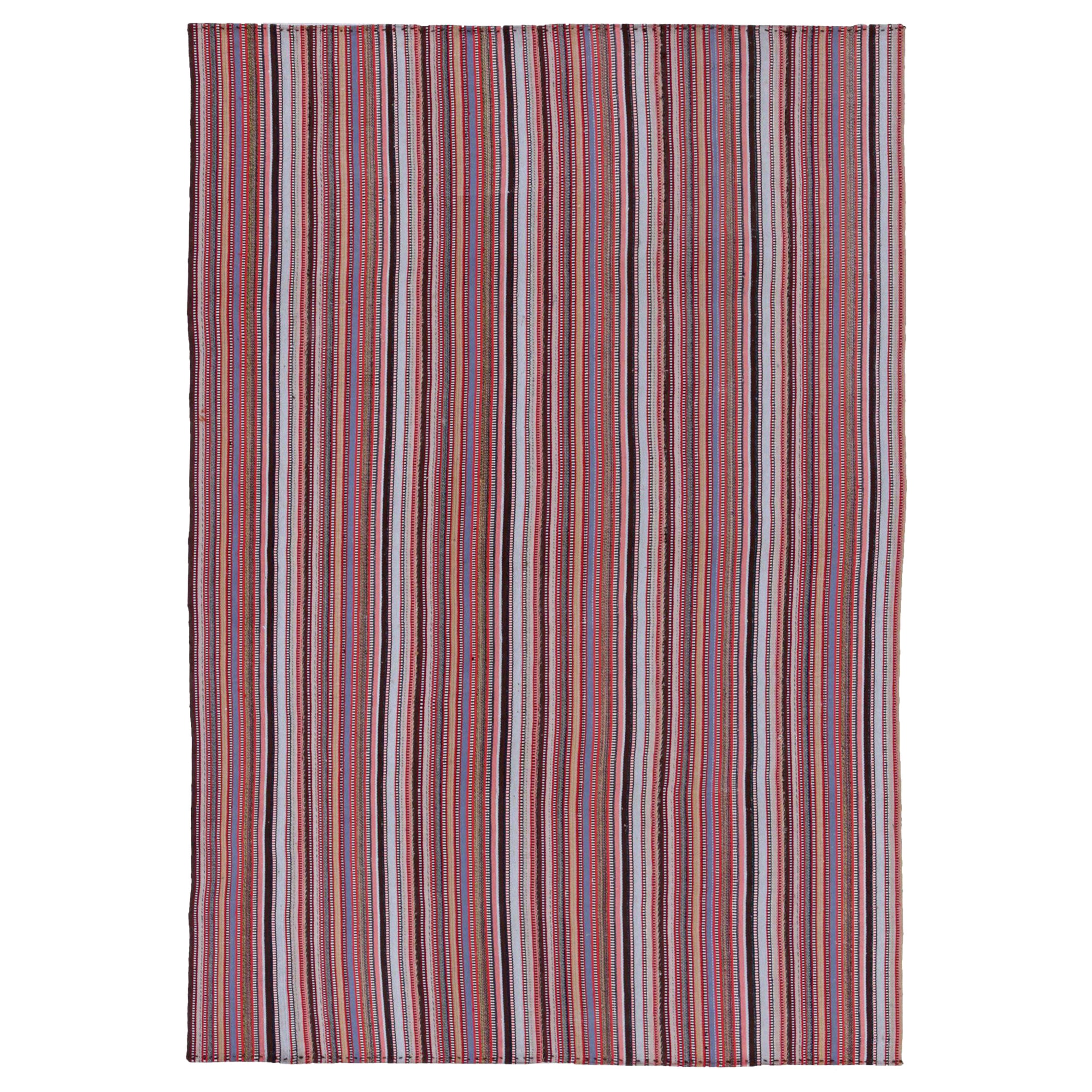 Persische Kilim Teppiche Circa 1910 - Wolle Blau Braun Grün Elfenbein Gelb - 91311