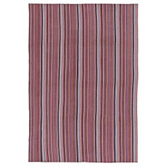 Persische Kilim Teppiche Circa 1910 - Wolle Blau Braun Grün Elfenbein Gelb - 91311