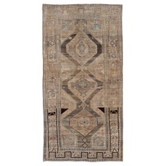 Persischer Bijar Small Teppich - Wolle Braun Elfenbein Design - 91316