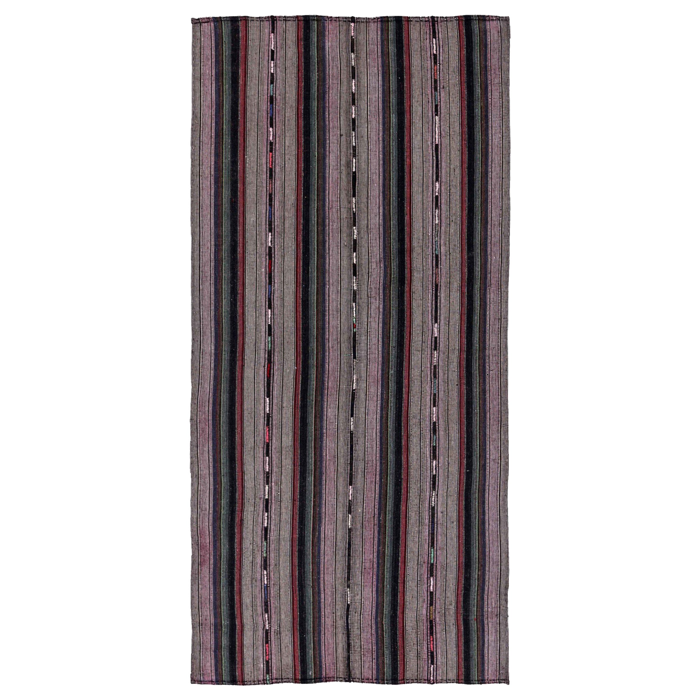 Persische Jajim Bereich Teppiche CIRCA 1910 - Wolle Brown Purpel Red Design - 91318