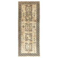Persischer Aserbaidschan Small Teppich - Wolle Brown Elfenbein Design - 91405