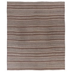 Persische Kilim Teppiche Circa 1910 - Wolle Braun Elfenbein Taupe Design - 91421