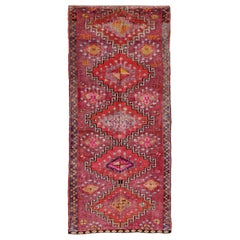 Persischer Aserbaidschan Kleiner Teppich - Wolle Elfenbein Rosa Rot Gelb - 91412