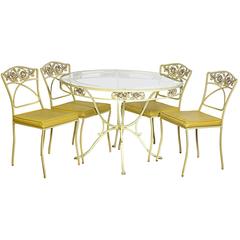 Five-Piece Salterini Wrought Iron Dining Set