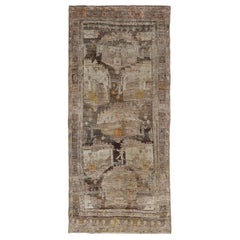 Persischer Bijar Small Teppich - Wolle Braun Elfenbein Gelb Design - 91415