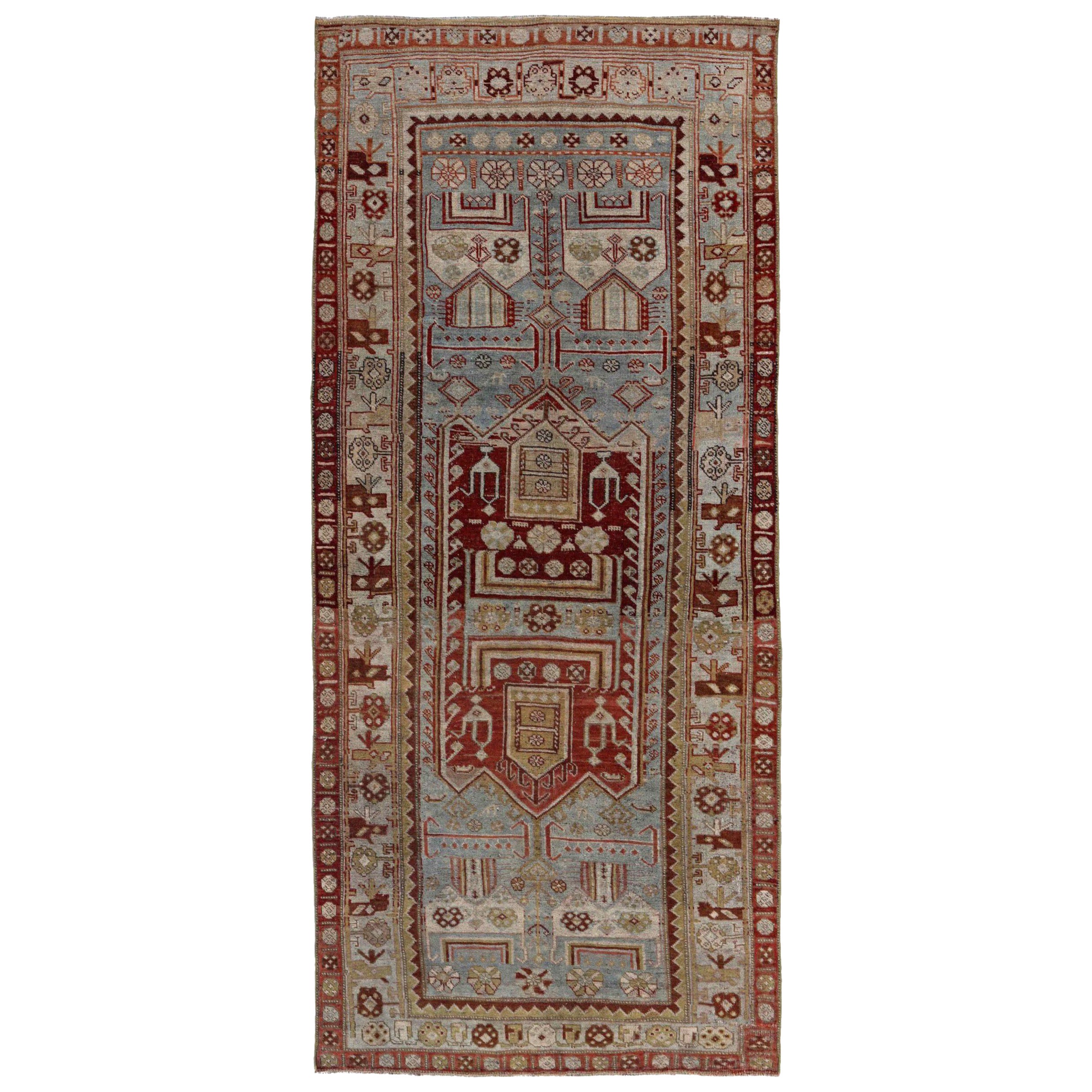 Alfombras Persas Bijar - Lana Azul Marfil Rojo Amarillo Diseño - 91460 en venta