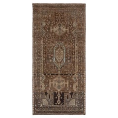 Tapis persan Bijar Small - Laine Brown Ivory Design - 91529