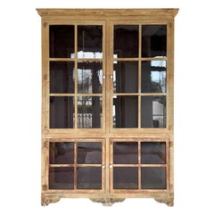 Handsome Antique 2-Part Display Cabinet/Tallboy, France