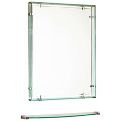 Fontana Arte glass mirror and shelf model 2014, Italy, 1960s