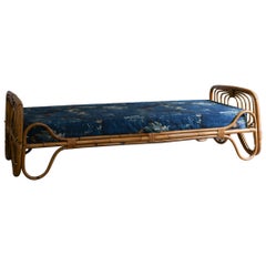 Bamboo And Wicker Day Bed, 1960s