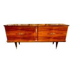 Vintage French Art Deco Style Walnut Sideboard