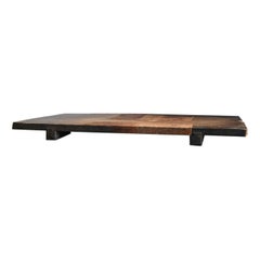 Table basse japonaise ancienne recouverte de papier washi/workbench Wabi-sabi