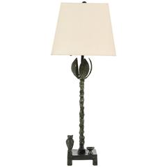 After Diego Giacometti Bronze Lamp