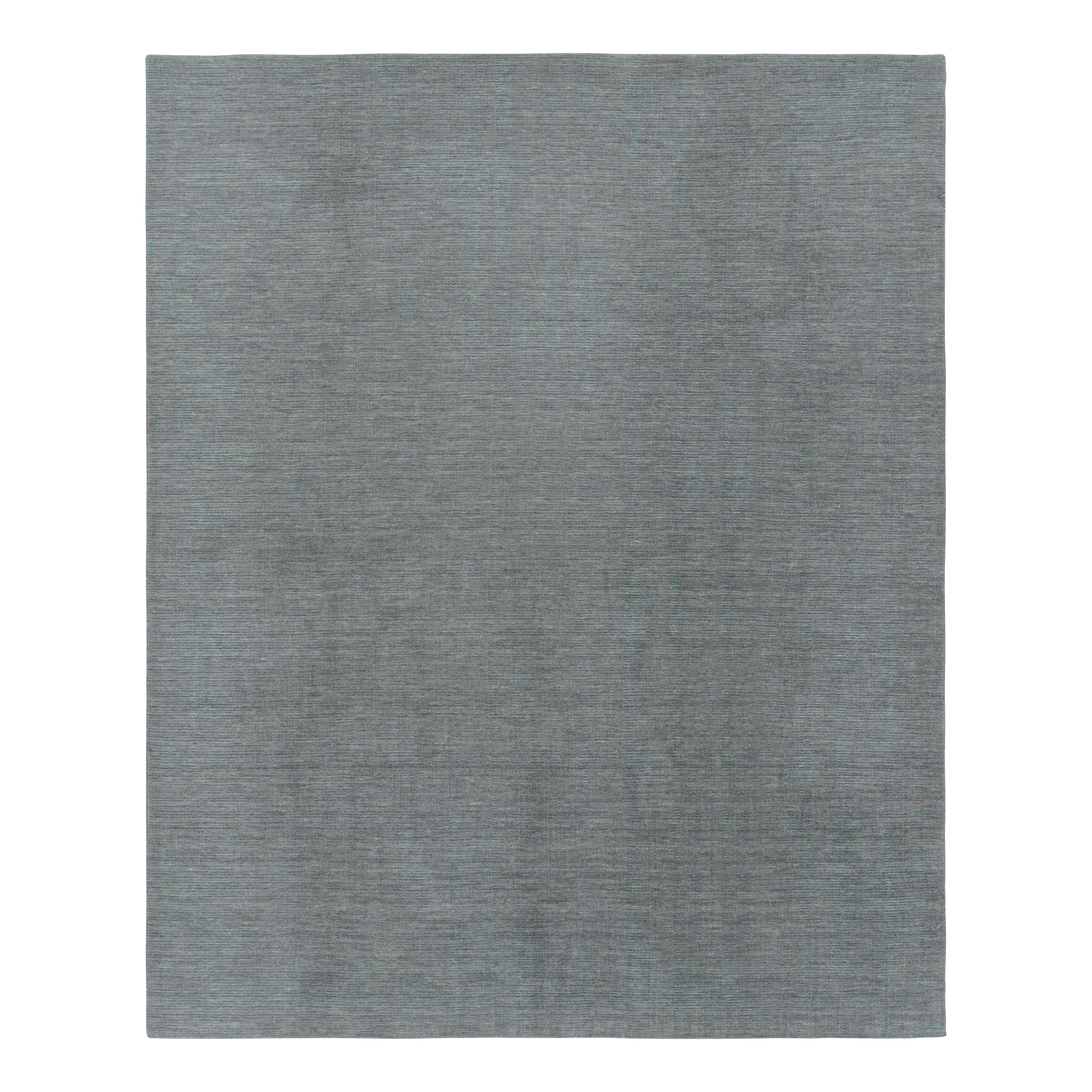 Rug & Kilim’s Modern Textural Rug in Gray Tones & Striae