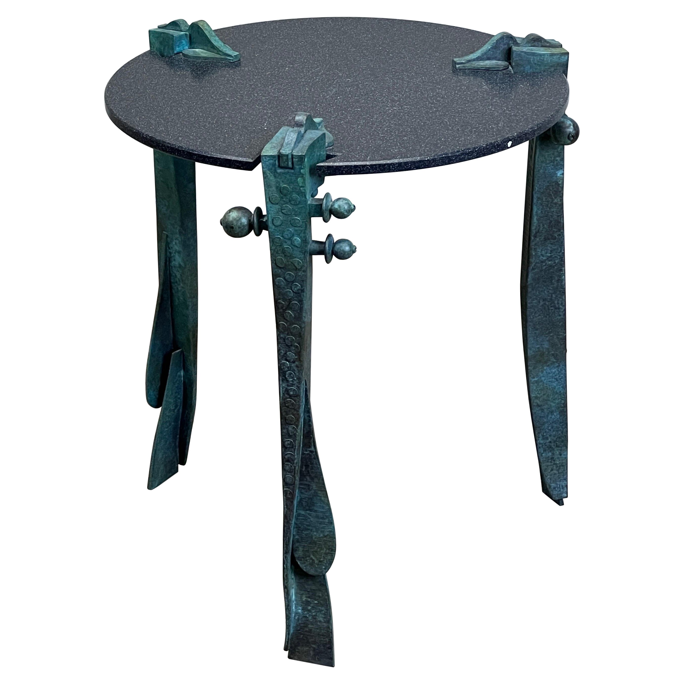 Beistelltisch aus Bronze mit Garry Knox Bennett