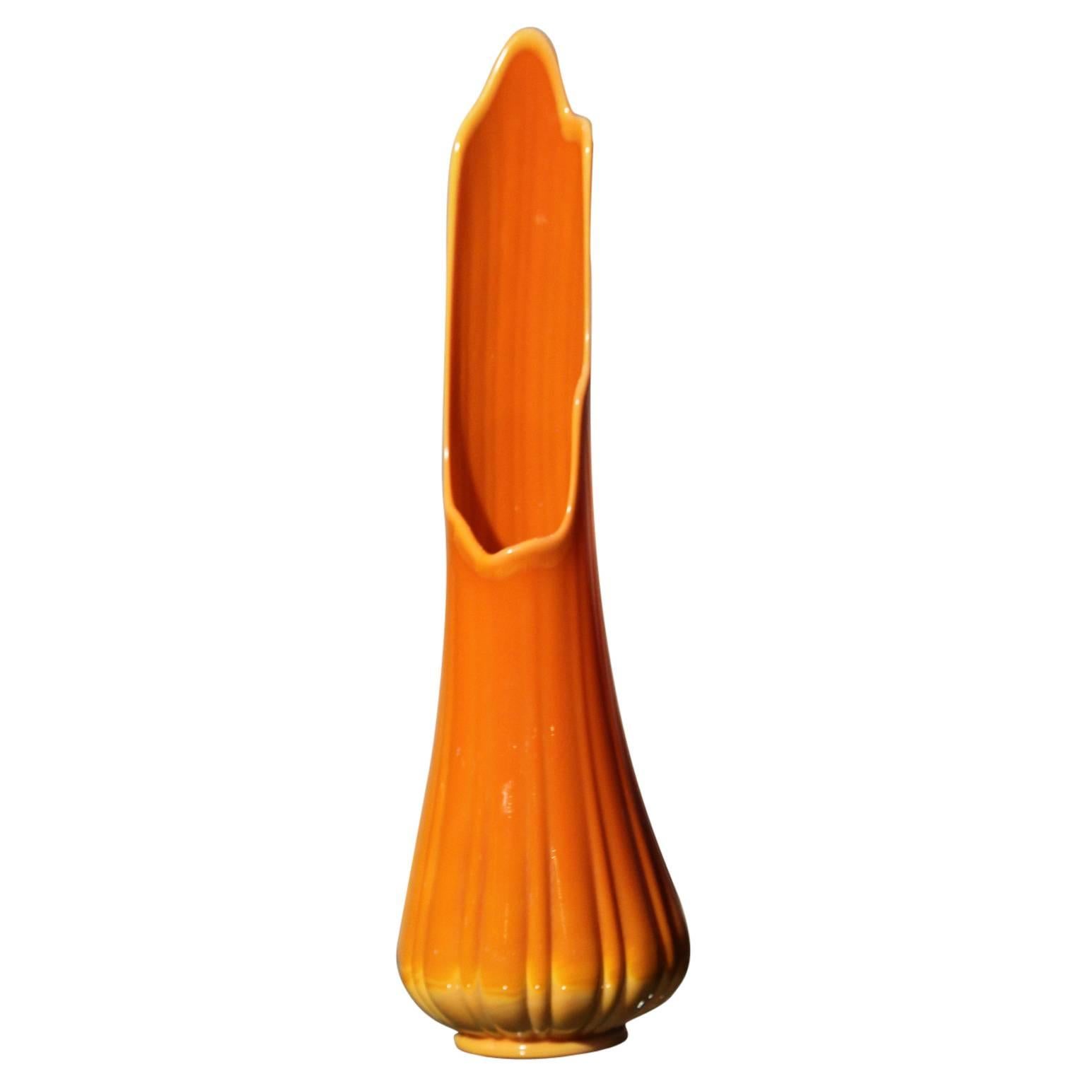 Monumental Orange Stretch Vase