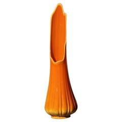 Retro Monumental Orange Stretch Vase