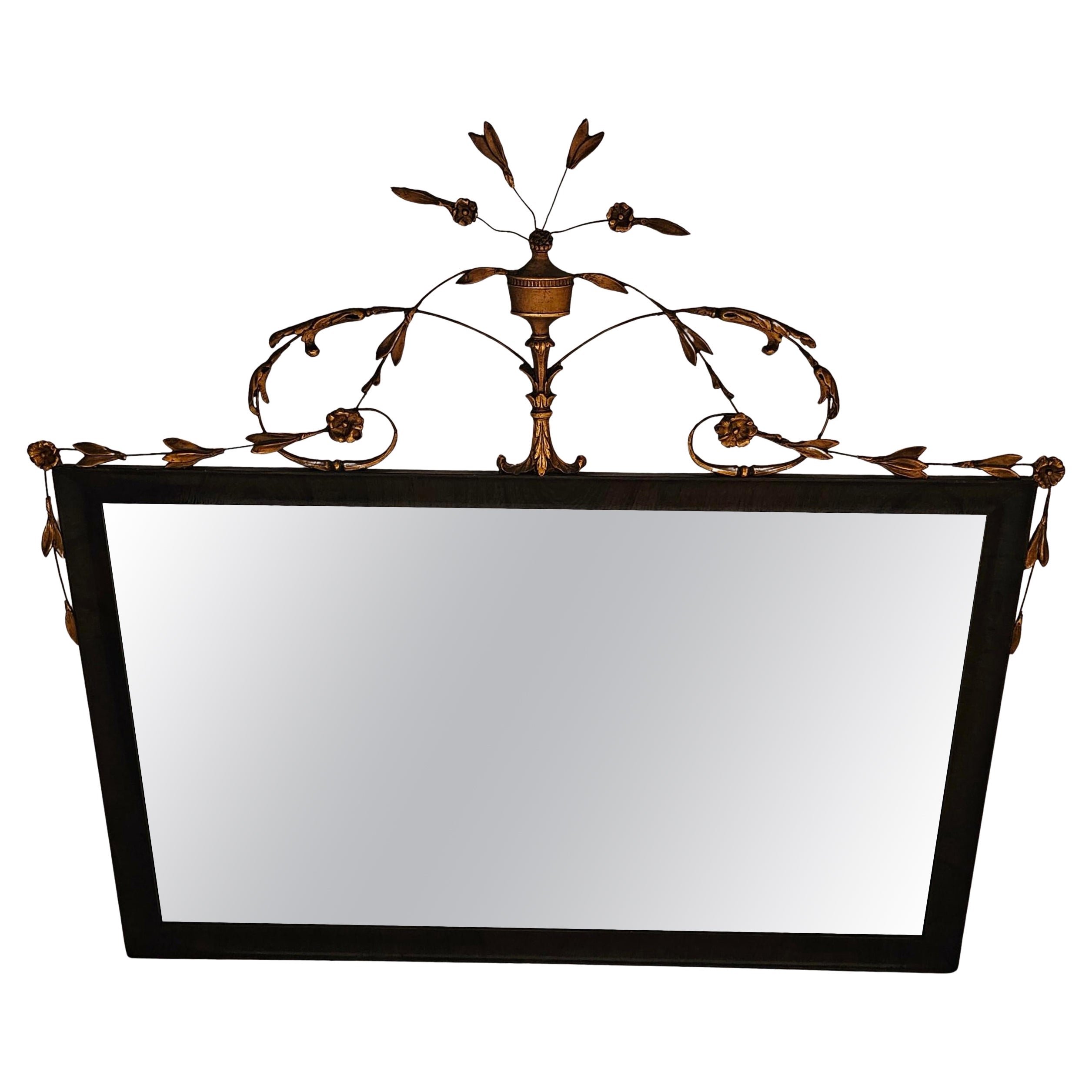 Schöner Spiegel aus Holz und vergoldetem Metall im Regency-Stil von W & J Sloane im Angebot