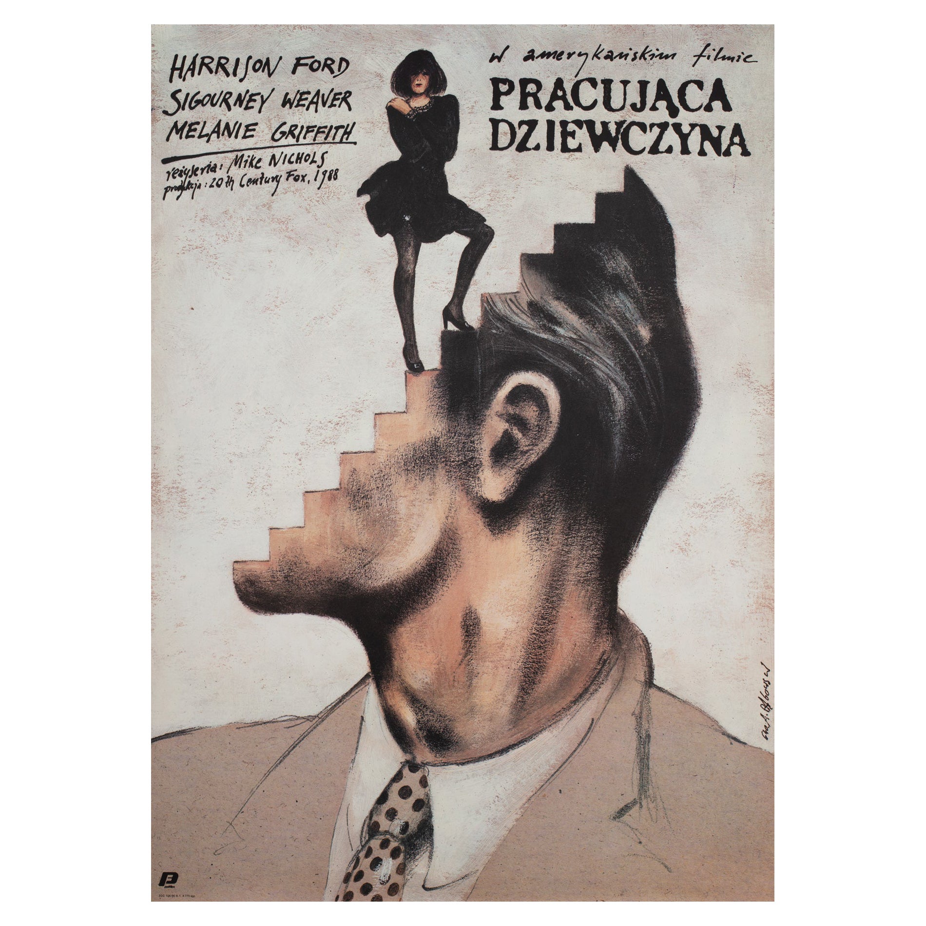 Working Girl 1990 Cartel de la película polaca B1, ANDRZEJ PAGOWSKI en venta