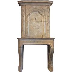 18th Century Antique Limestone Mantel