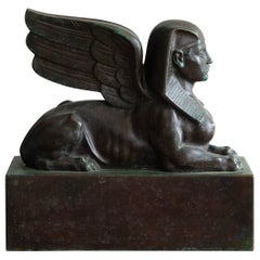 Sphinx en bronze du début du 20e siècle