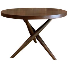 1950s t.h. Mesa Trípode Ocasional de Nogal Robsjohn-Gibbings Widdicomb