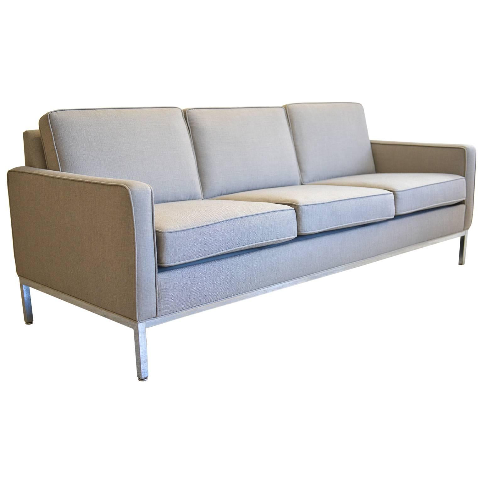 Chrome Frame Sofa by Steelcase