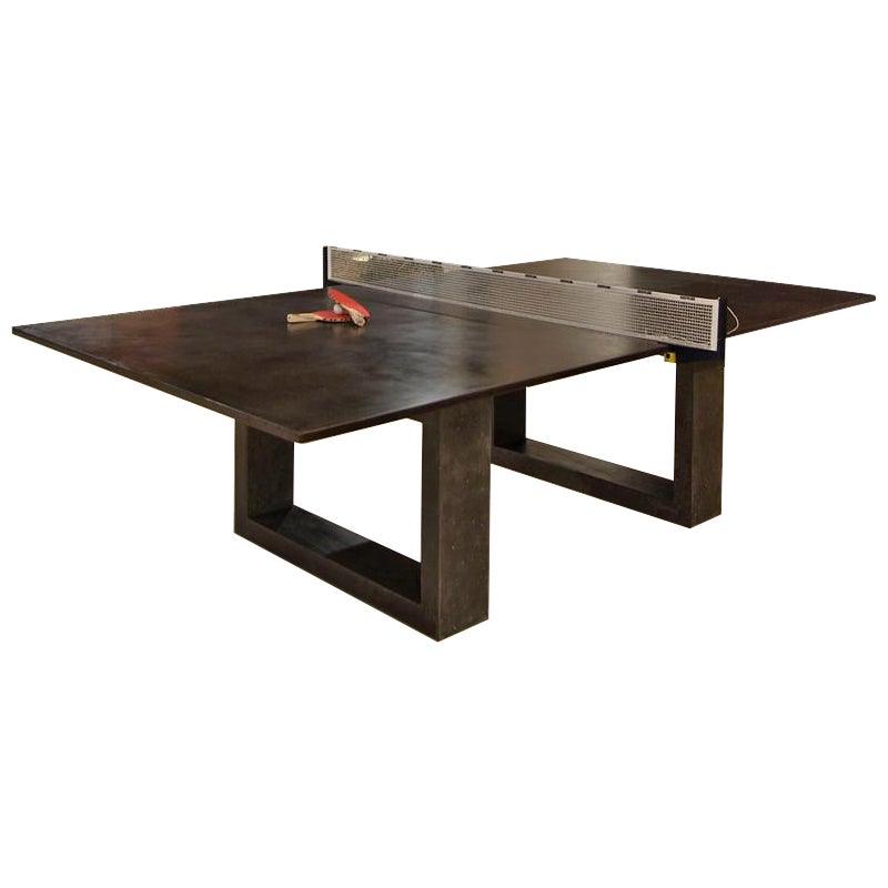 James de Wulf Concrete Ping Pong Table, Black Finish