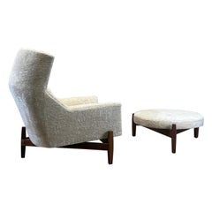 Large Lounge Chair and Ottoman by Jens Risom