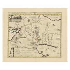 Antique Map of the Location of the Garden of Eden and Travels of the Patriarchs