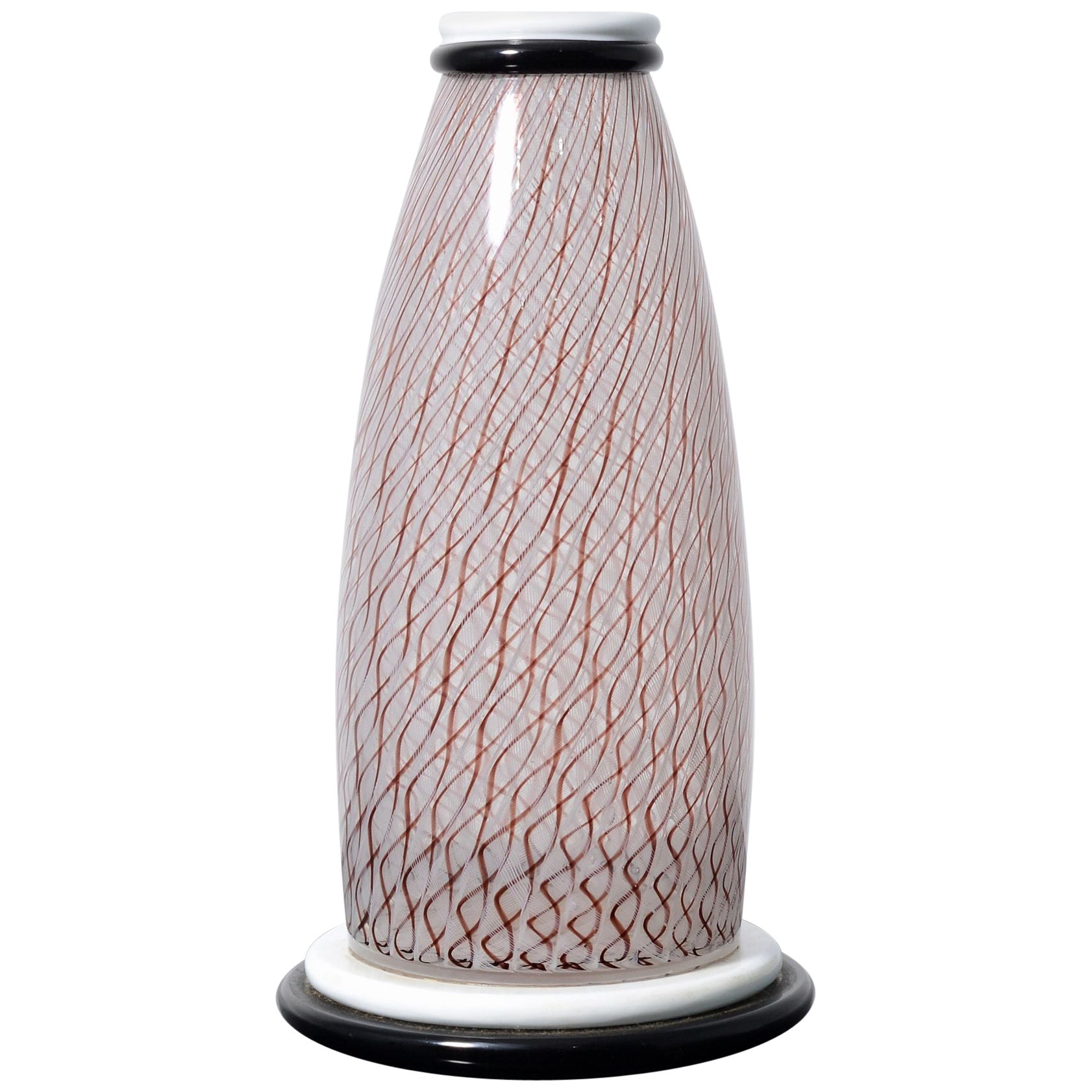 Vaso LINGAM Sergio Asti grande, 13 "H., Murano