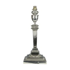 Antique Walker & Hall 1892 Silver-Plated Table Lamp