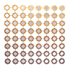 Ethnischer Mughal-Wandspiegel mit Blattgold-Blumenmuster
