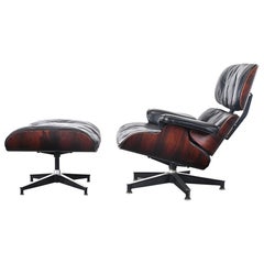 Chaise longue et pouf Eames 670/671 d'Herman Miller, 2e génération, 1963