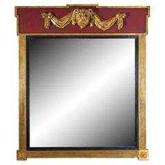 Monumental miroir lion masque de style Regency