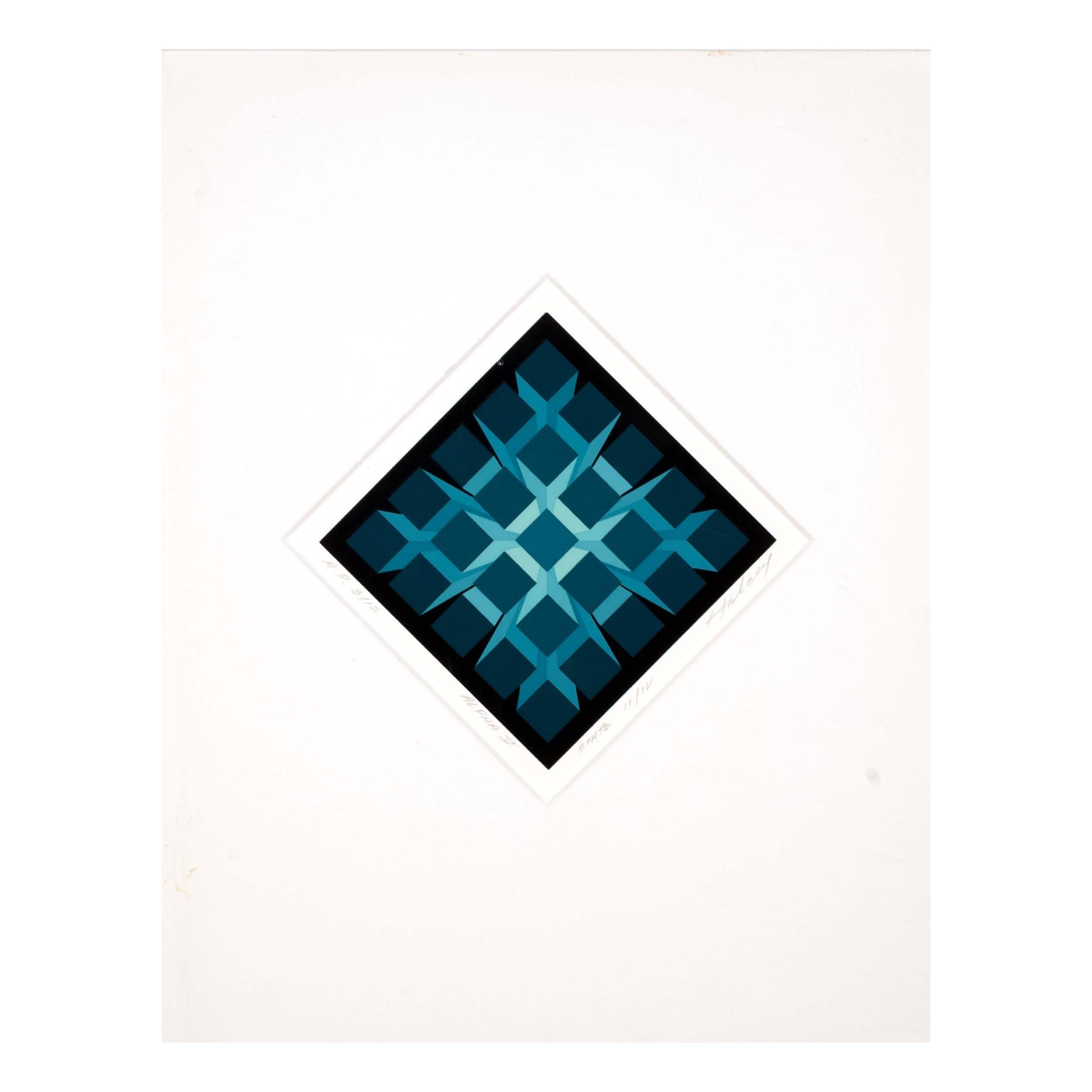 Brian Halsey Alpha V Serigrafia AP 3/12 Stato II/IV Firmato Senza cornice