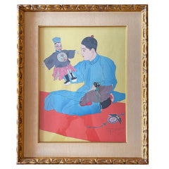 Paul Jacoulet Signed Japanese Woodblock Print Marionettes Chinoises Chinois 1935