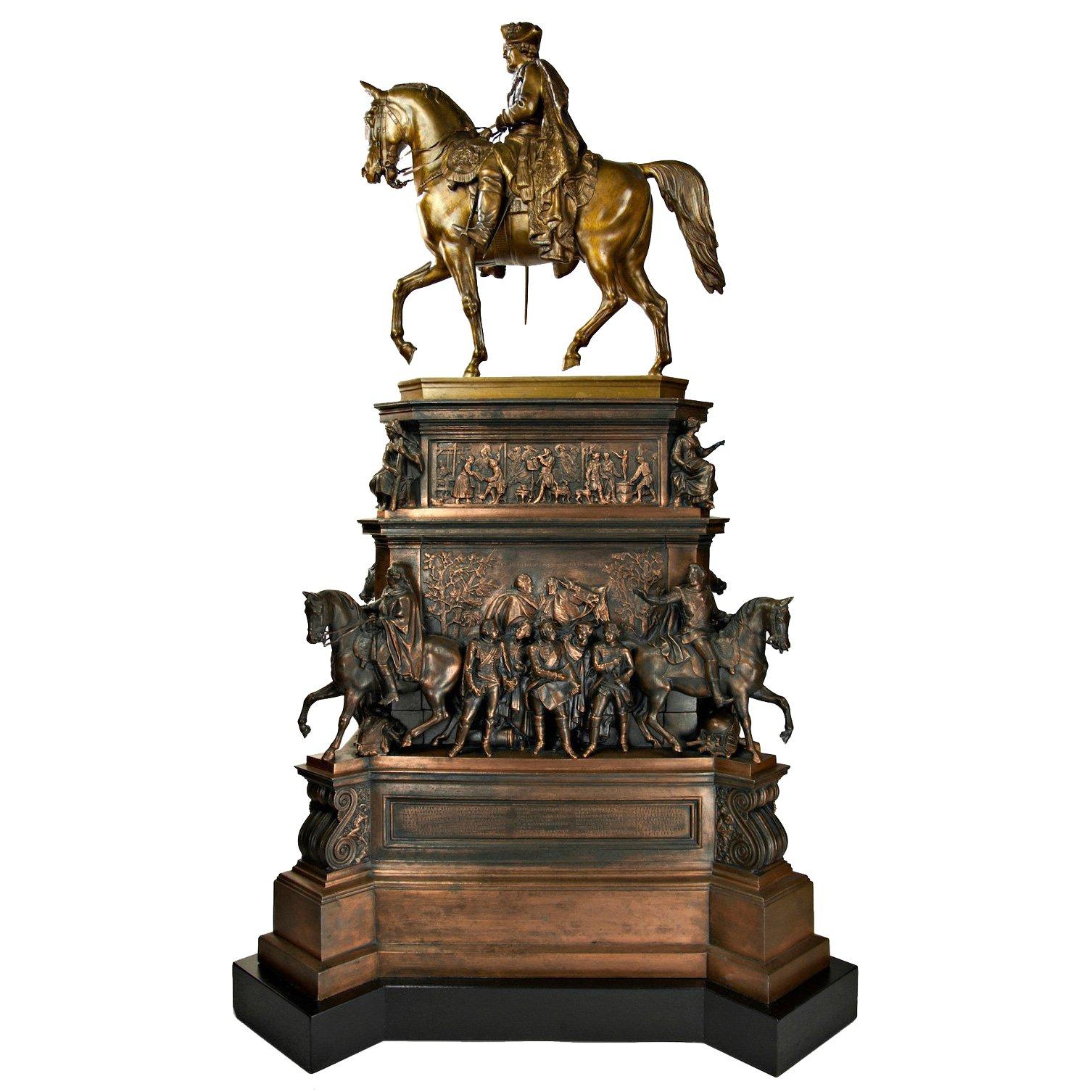 Very Impressive, circa 1860 Model of the Friedrich II Equestrian Monument Berlin For Sale