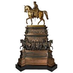 Antique Very Impressive, circa 1860 Model of the Friedrich II Equestrian Monument Berlin