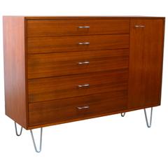 George Nelson Walnut Hairpin Dresser for Herman Miller