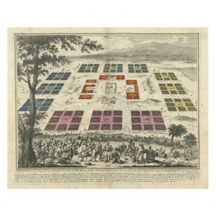 1720 Weigel & Köhler Engraving of the Camp of the 12 Tribes of Israel