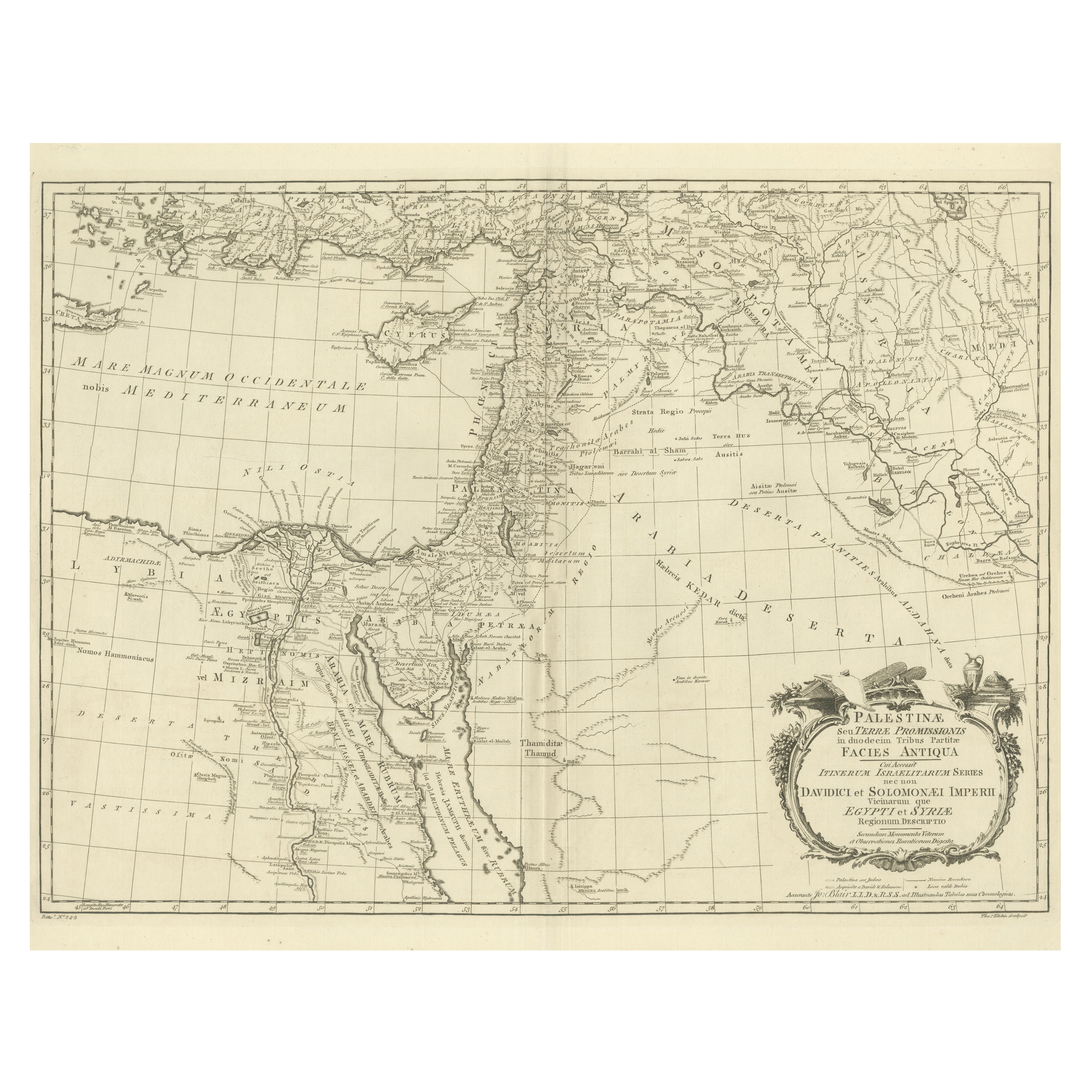 1773 John Blair Map of the Ancient Holy Land: Tribes, Journeys, and Empires For Sale
