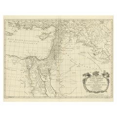 Mapa de 1773 de John Blair de la antigua Tierra Santa: Tribus, Viajes e Imperios