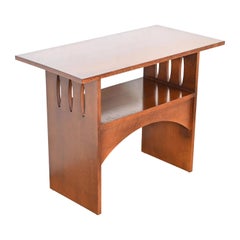 Consola o mesa auxiliar de dos niveles estilo Limbert Mission Oak Arts & Crafts