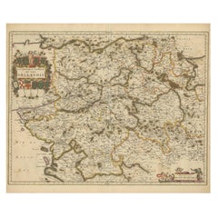 Handkolorierte Karte von Orléanais in Frankreich aus dem 17. Jahrhundert von Frederik De Wit, um 1688